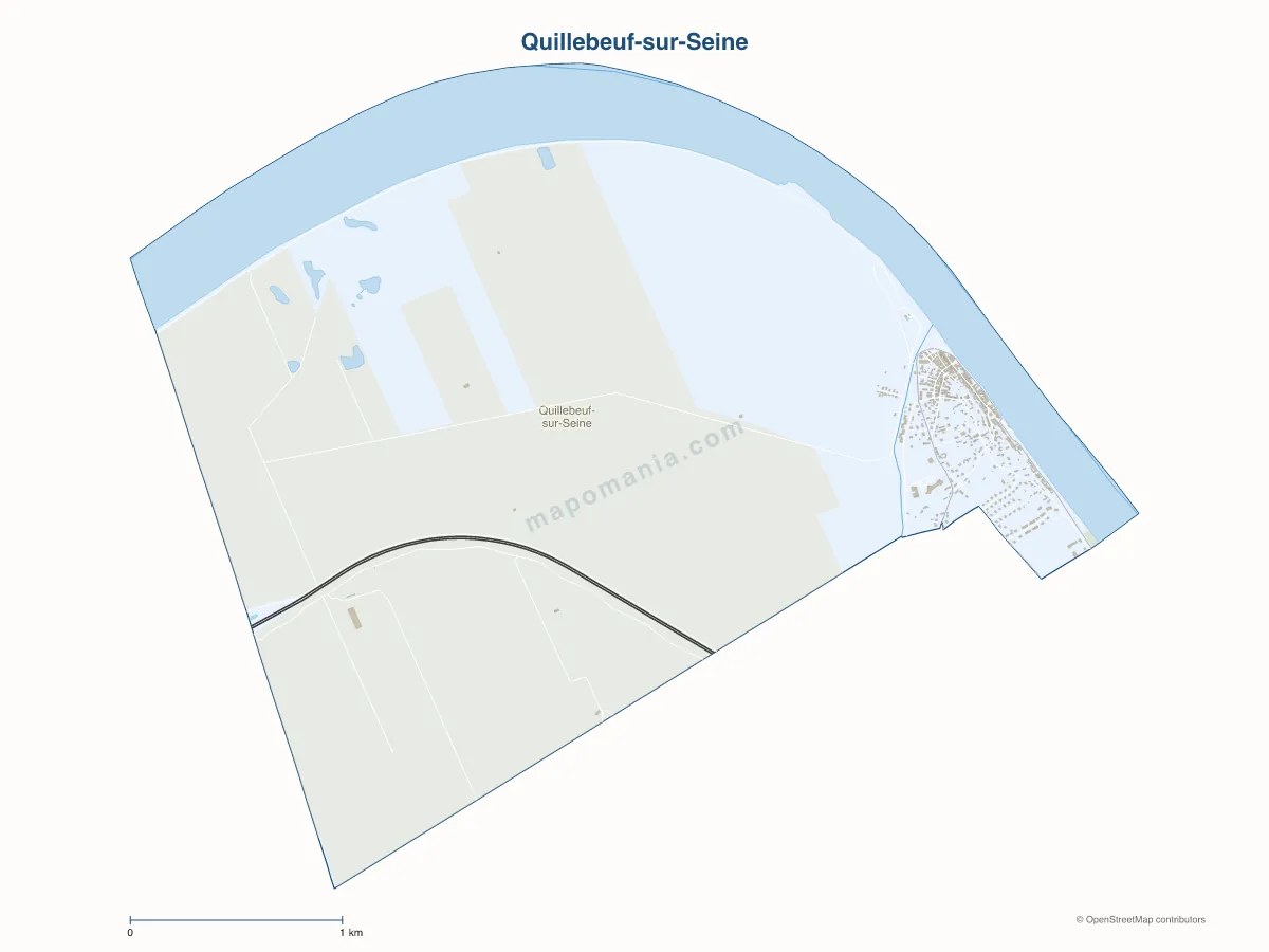 Carte de Quillebeuf-sur-Seine à personnaliser
