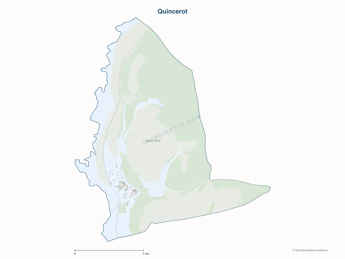 Carte de Quincerot à personnaliser