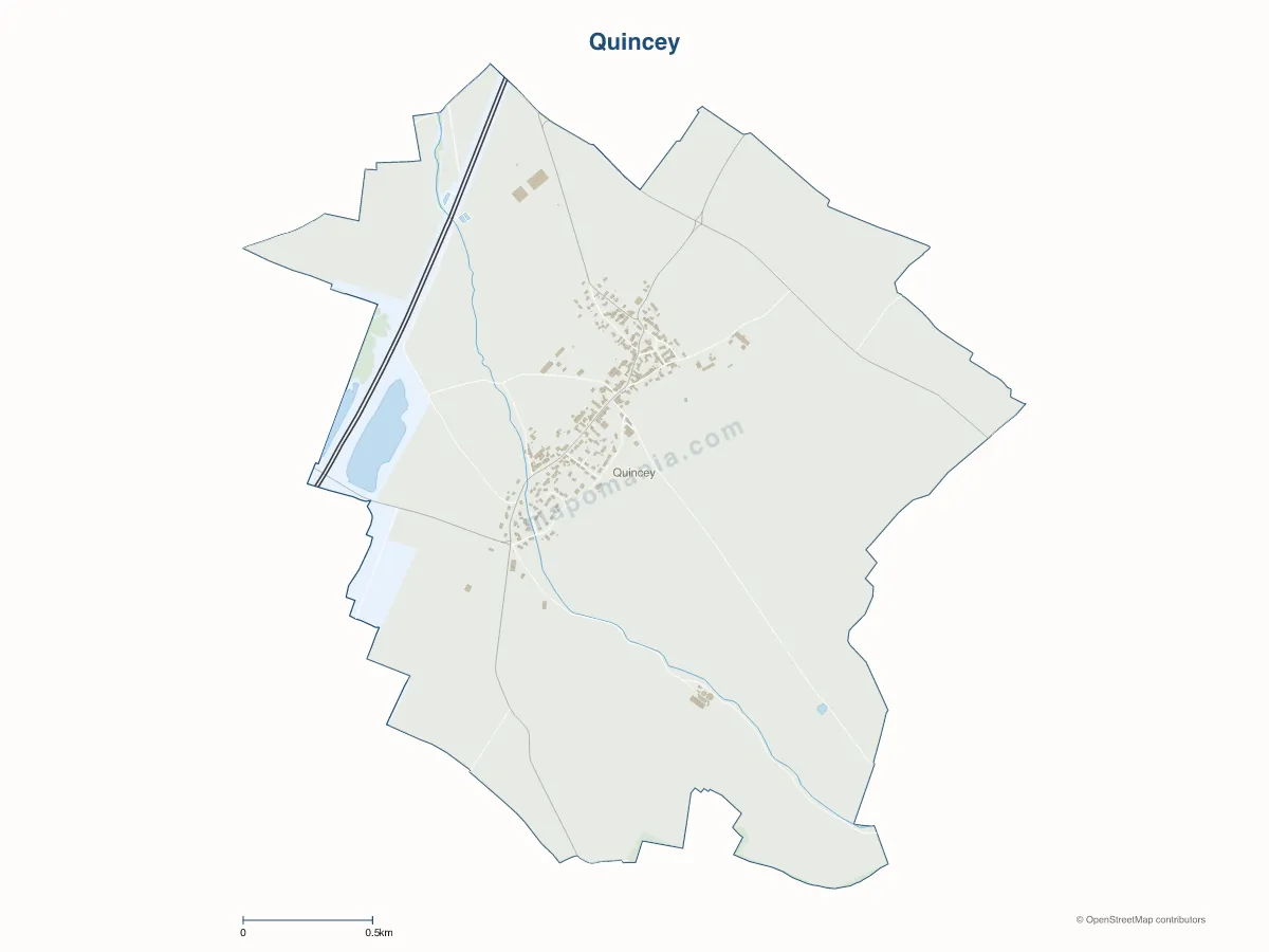 Carte de Quincey à personnaliser