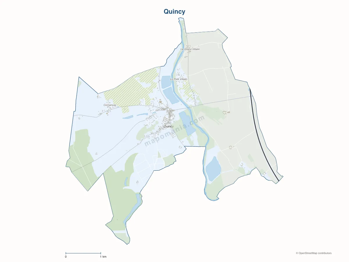 Carte de Quincy à personnaliser