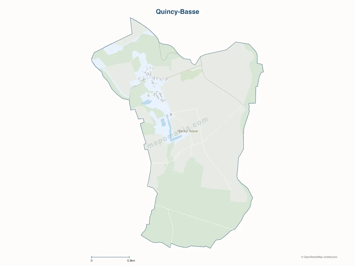 Carte de Quincy-Basse à personnaliser