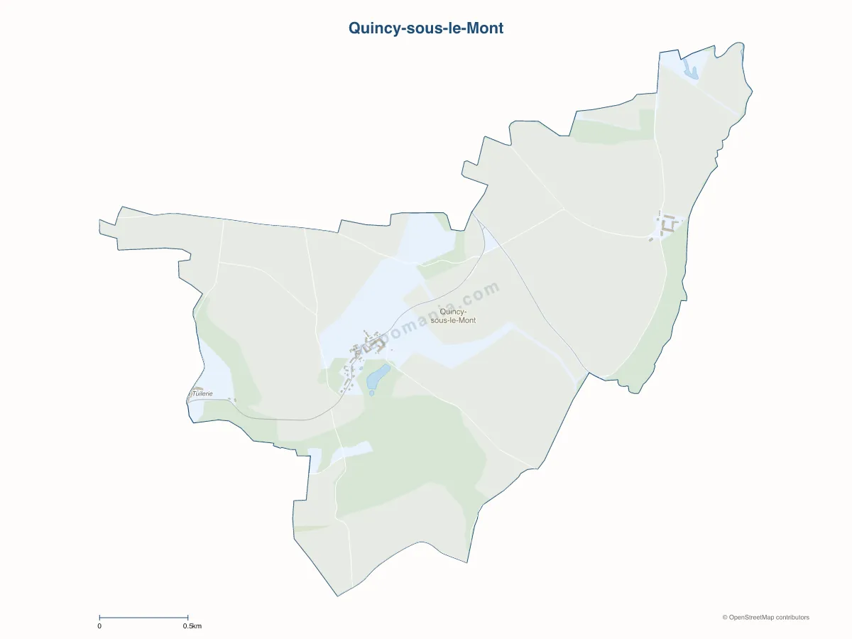 Carte de Quincy-sous-le-Mont à personnaliser