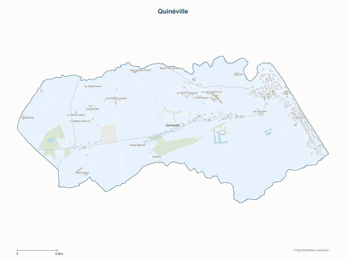 Carte de Quinéville à personnaliser