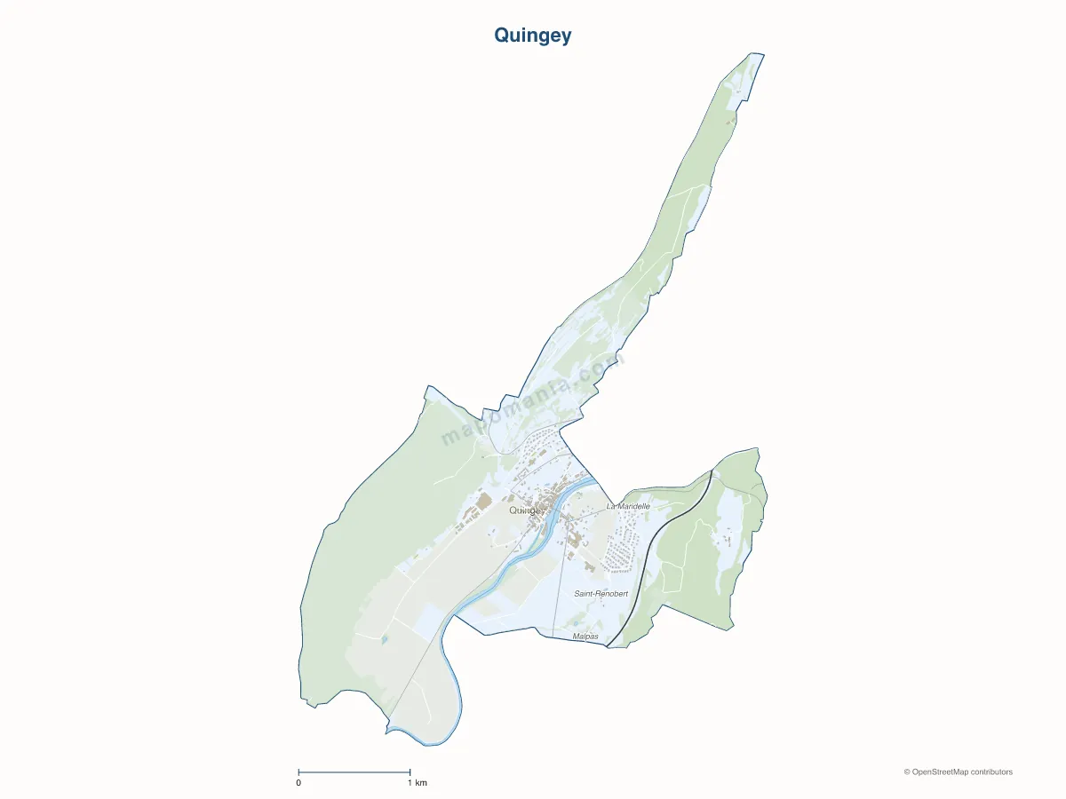 Carte de Quingey à personnaliser