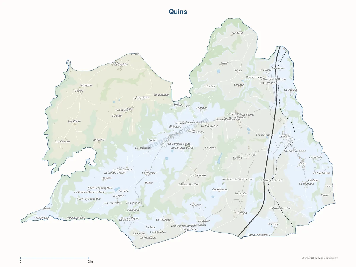 Carte de Quins à personnaliser