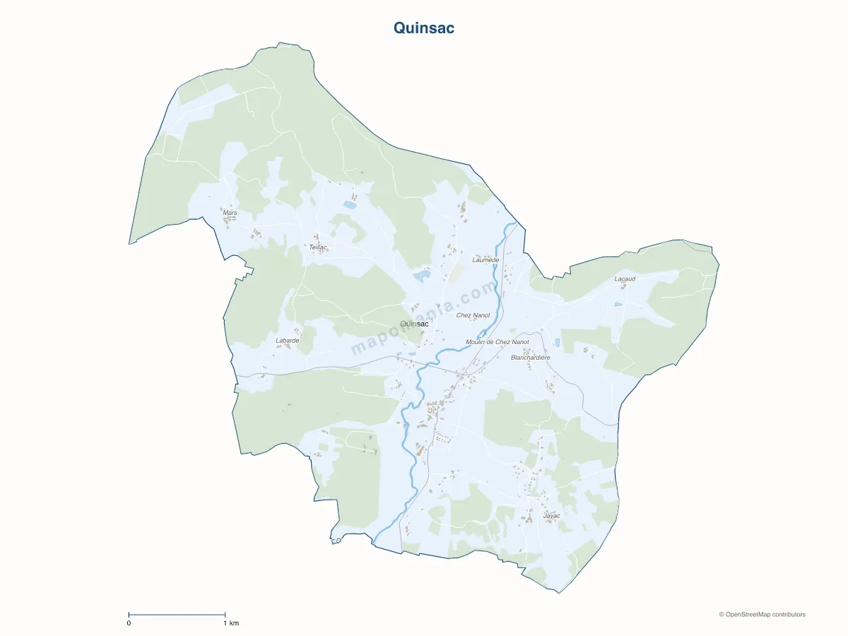 Carte de Quinsac à personnaliser