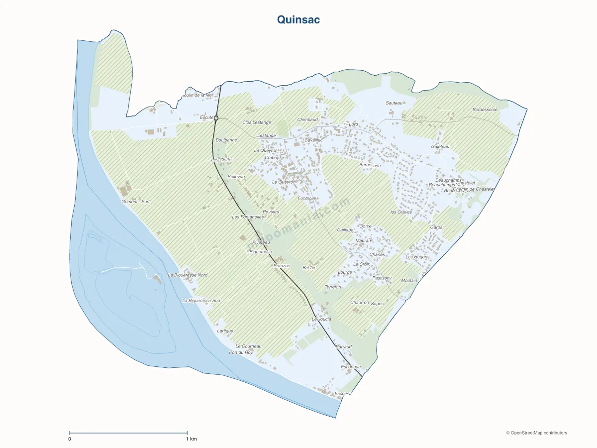 Carte de Quinsac à personnaliser