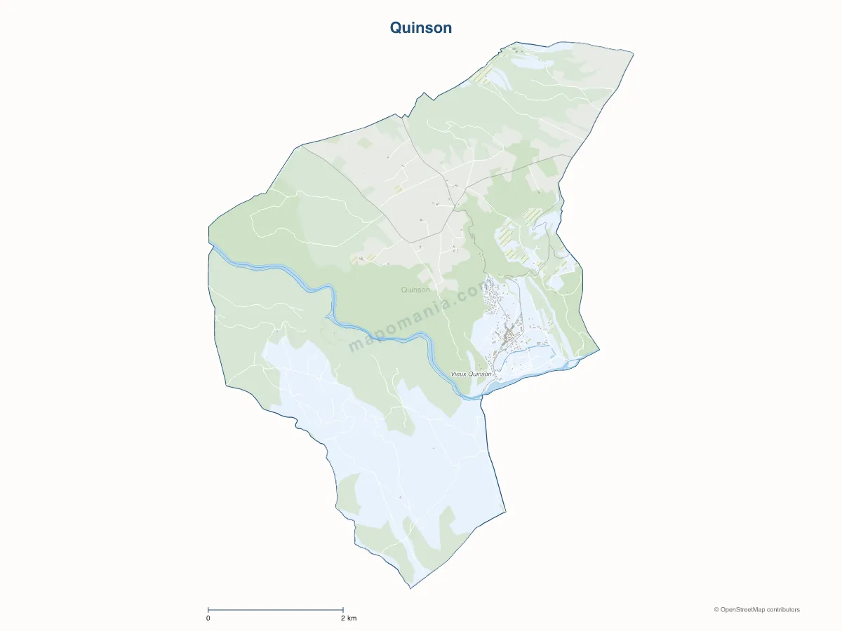 Carte de Quinson à personnaliser