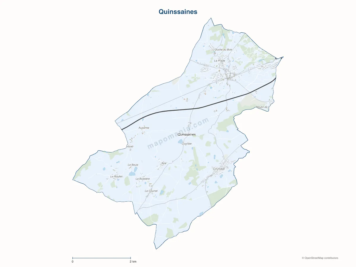 Carte de Quinssaines à personnaliser
