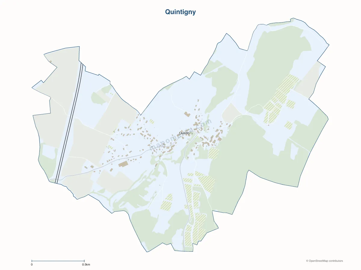Carte de Quintigny à personnaliser