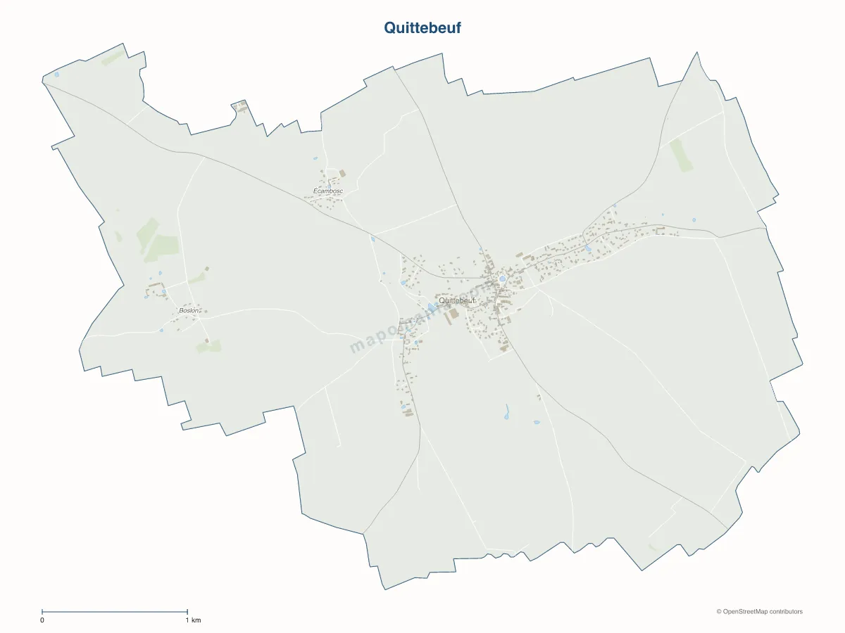 Carte de Quittebeuf à personnaliser