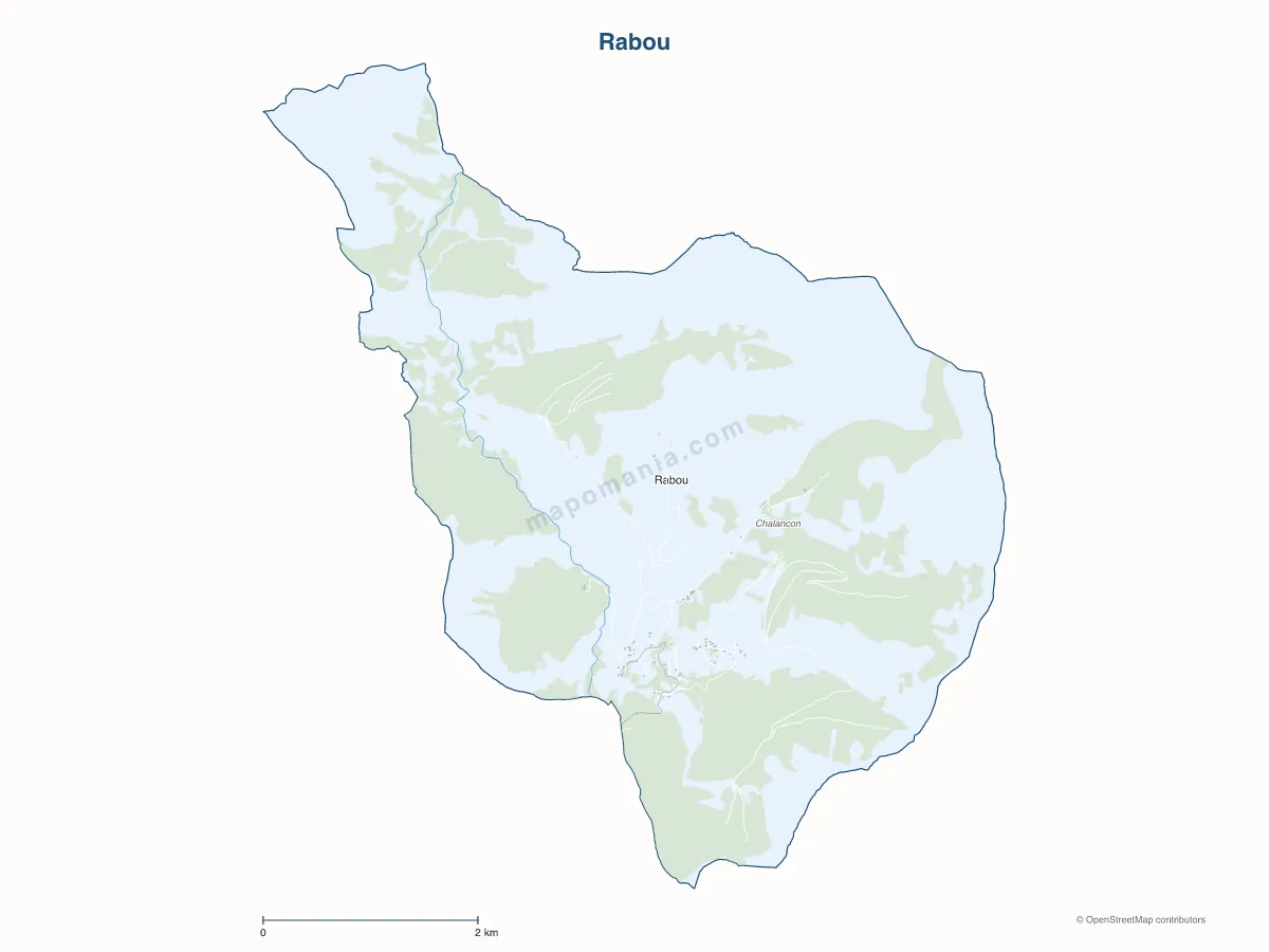 Carte de Rabou à personnaliser