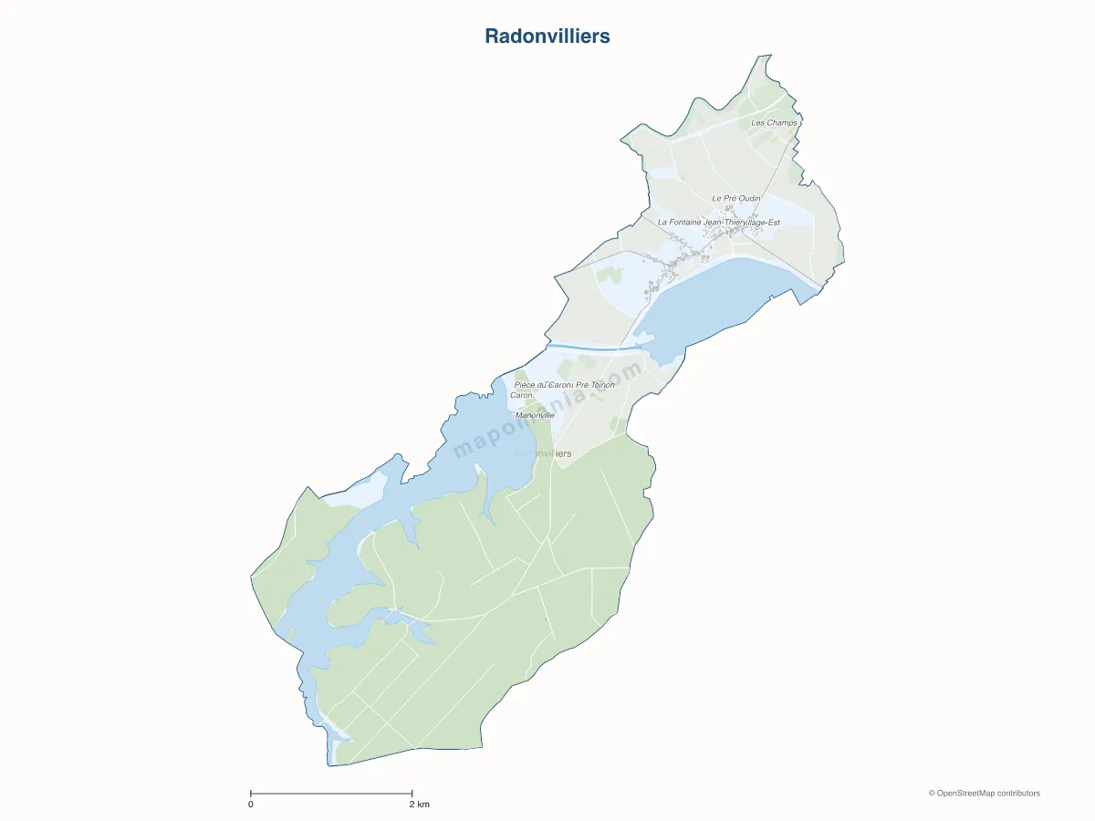 Carte de Radonvilliers à personnaliser