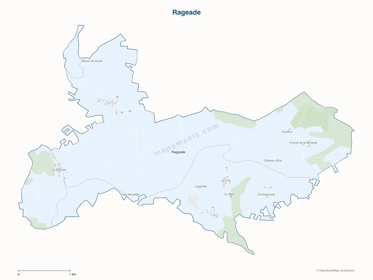 Carte de Rageade à personnaliser