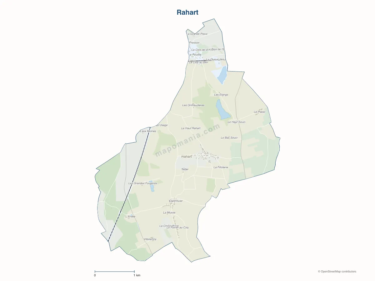 Carte de Rahart à personnaliser