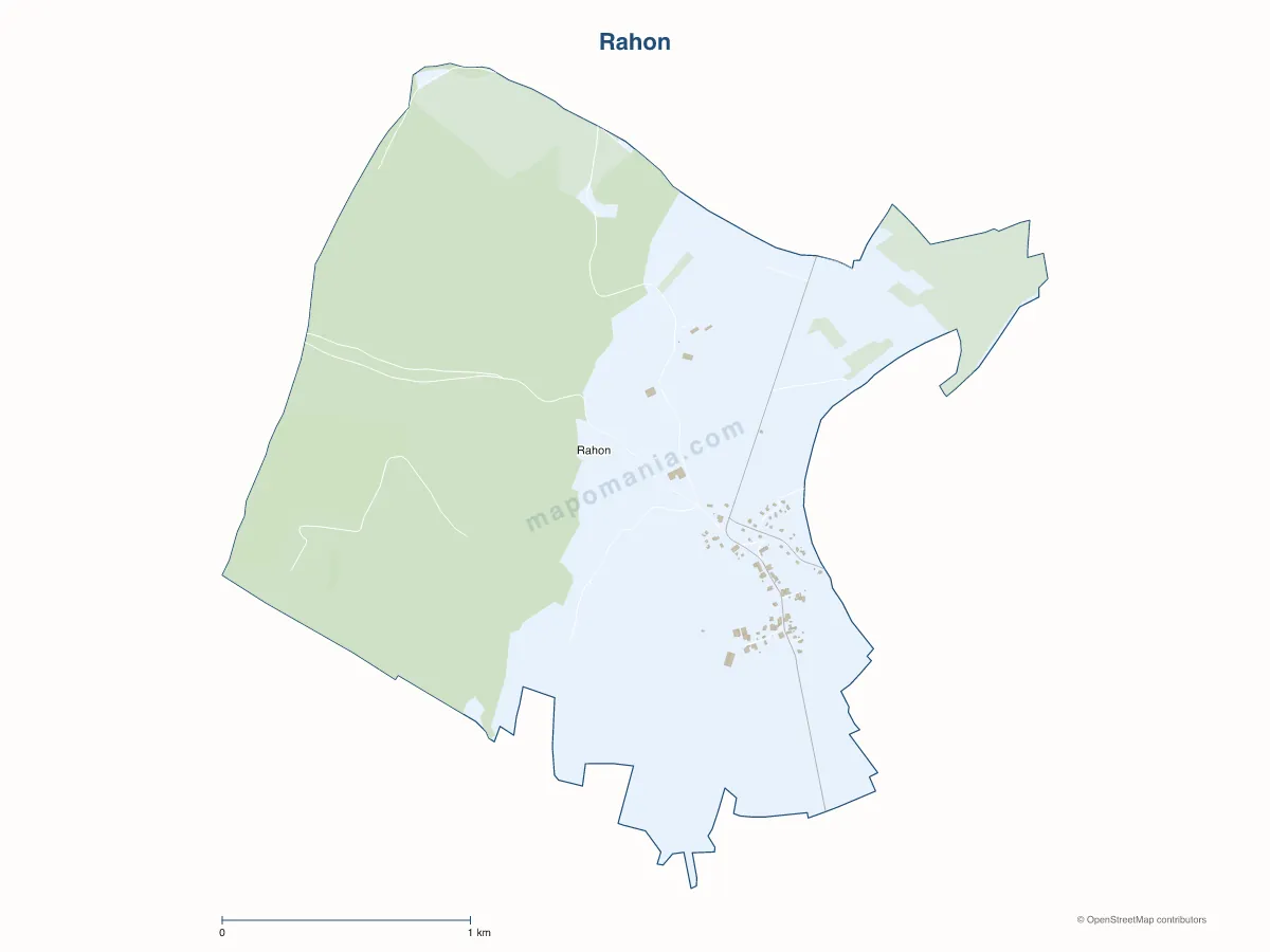 Carte de Rahon à personnaliser