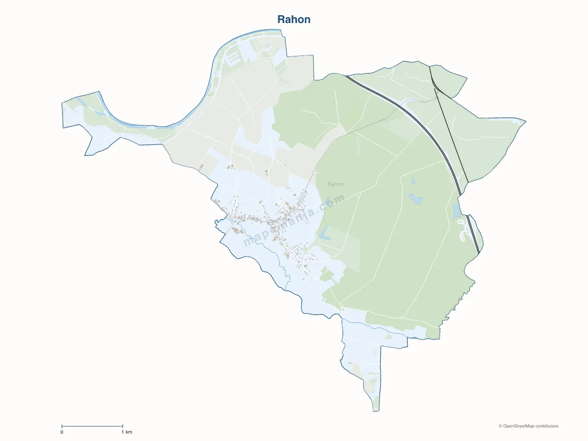Carte de Rahon à personnaliser