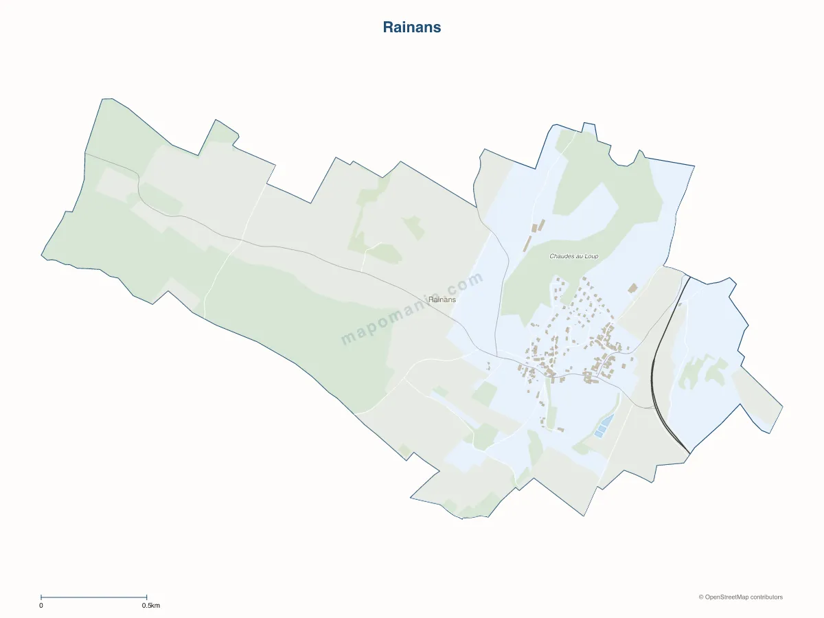Carte de Rainans à personnaliser