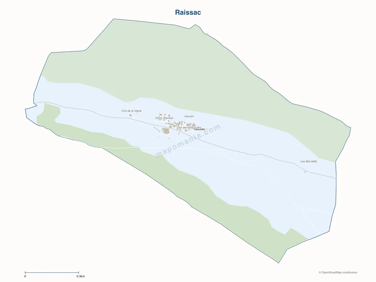 Carte de Raissac à personnaliser