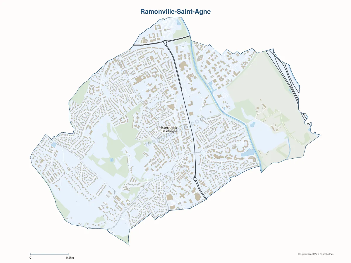 Carte de Ramonville-Saint-Agne à personnaliser