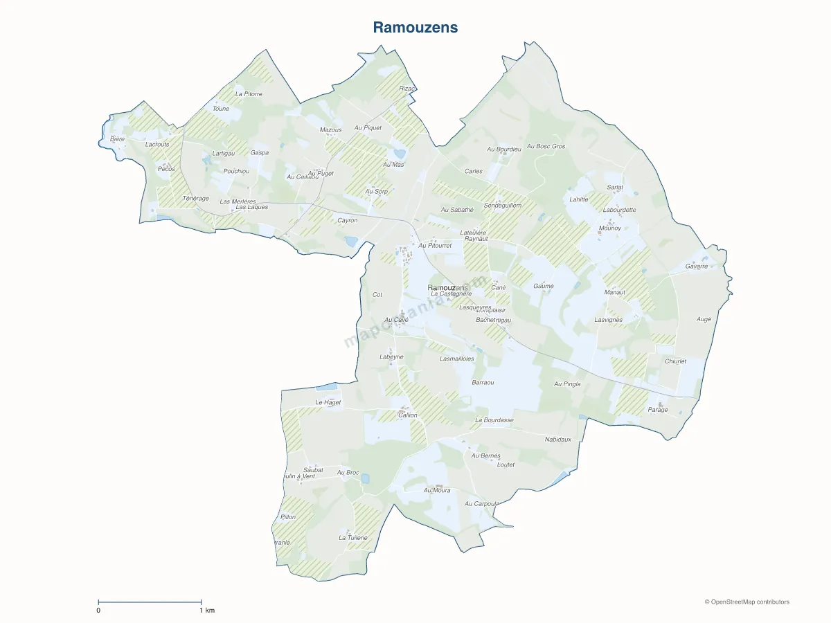 Carte de Ramouzens à personnaliser
