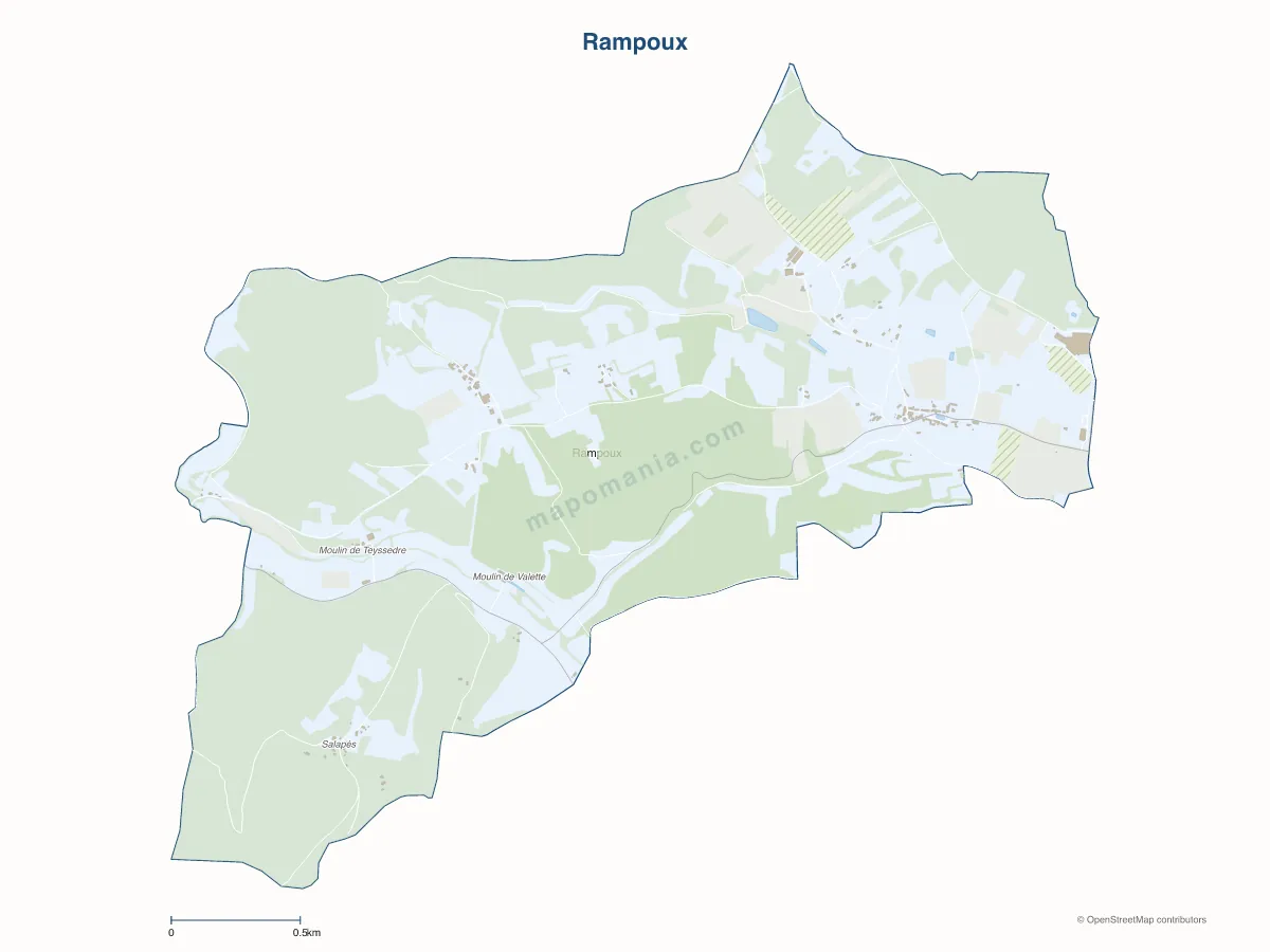 Carte de Rampoux à personnaliser