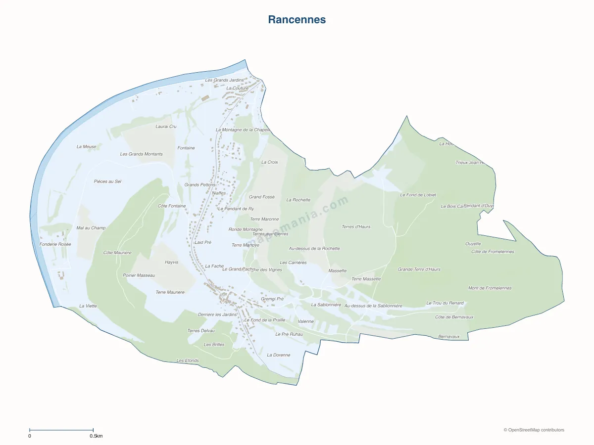 Carte de Rancennes à personnaliser