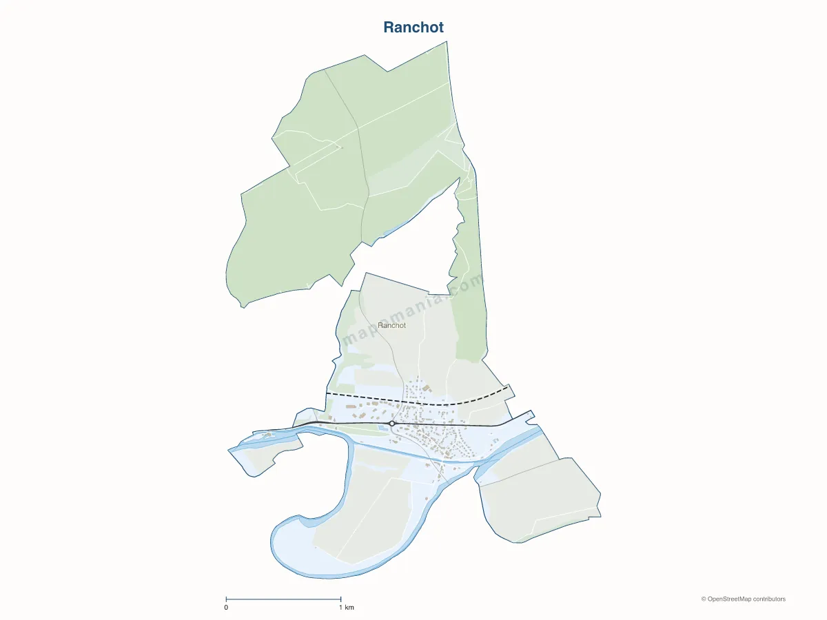 Carte de Ranchot à personnaliser