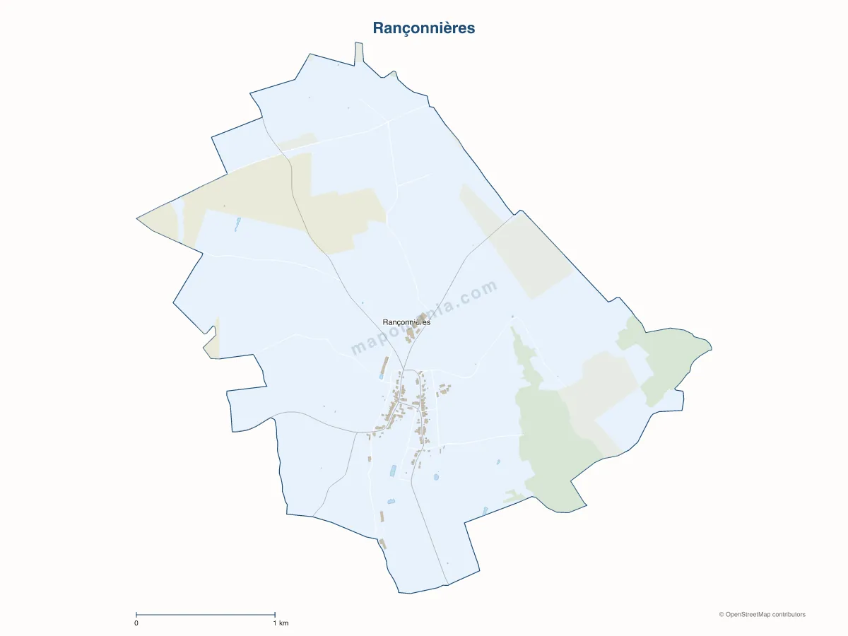 Carte de Rançonnières à personnaliser
