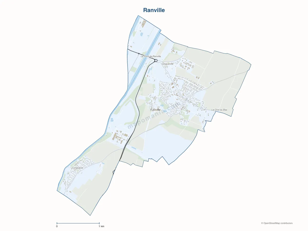 Carte de Ranville à personnaliser