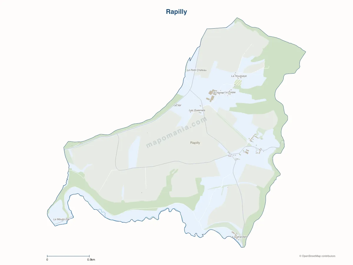 Carte de Rapilly à personnaliser