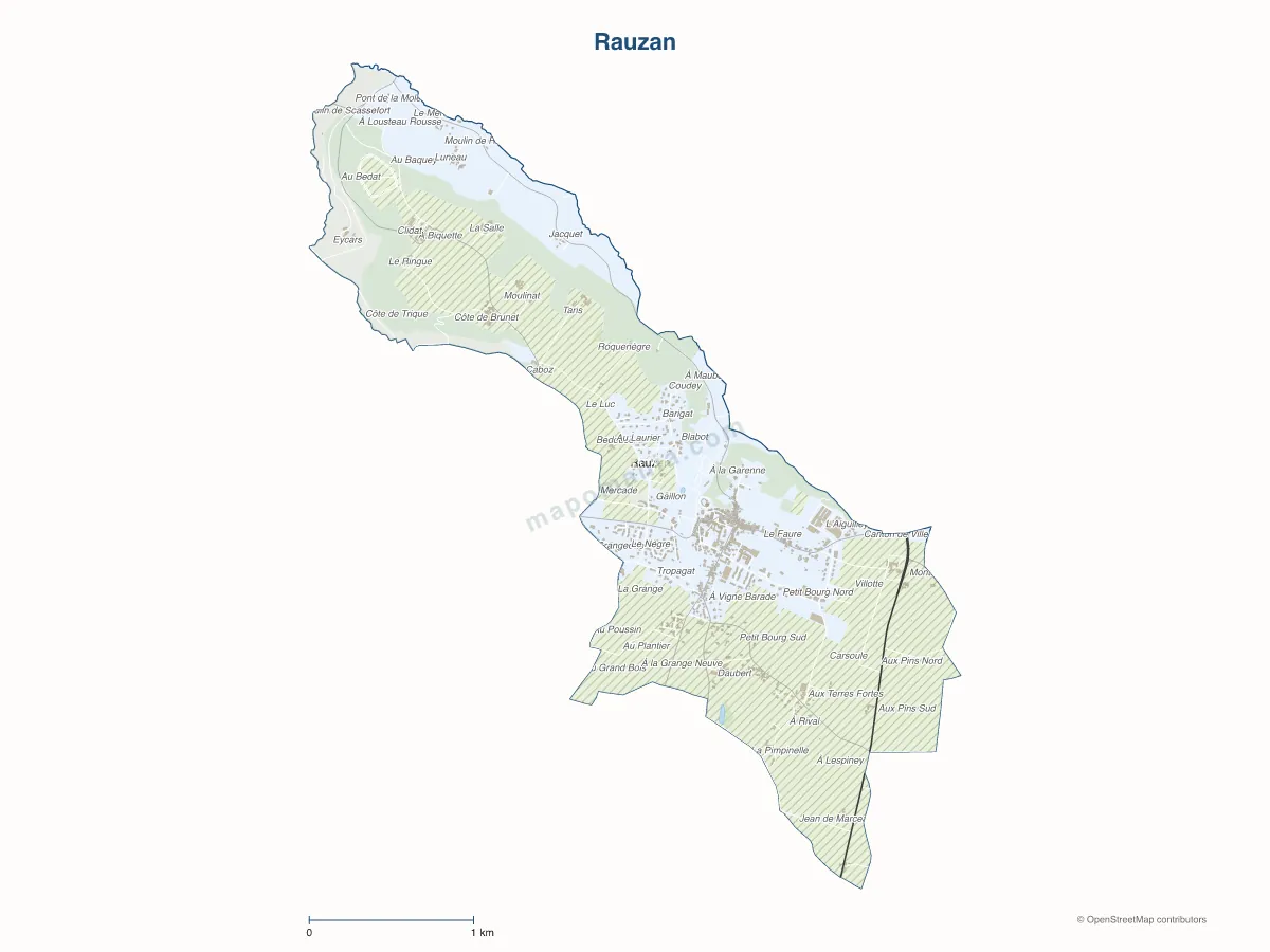 Carte de Rauzan à personnaliser