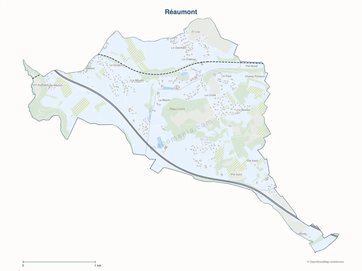 Carte de Réaumont à personnaliser