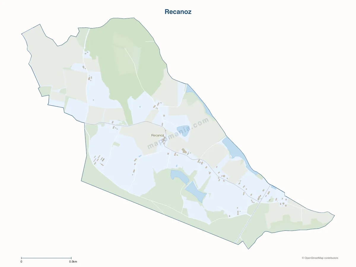 Carte de Recanoz à personnaliser