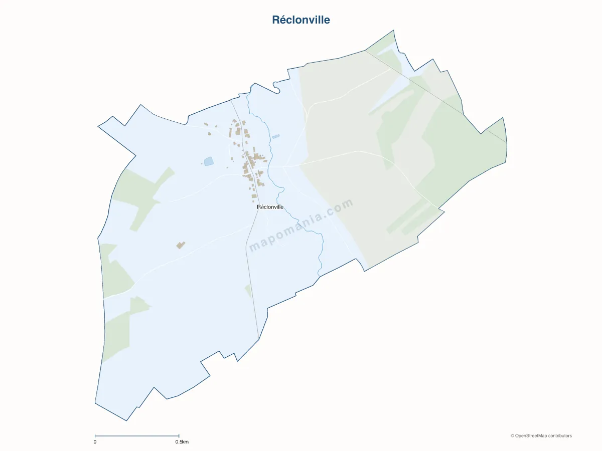 Carte de Réclonville à personnaliser