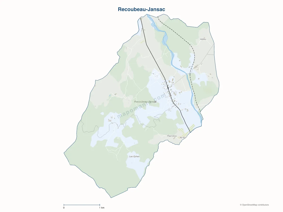 Carte de Recoubeau-Jansac à personnaliser