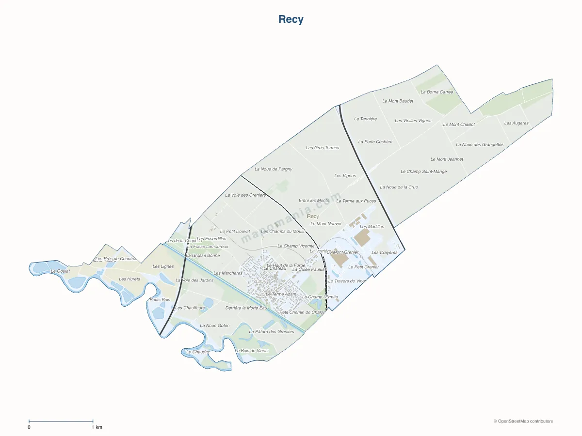Carte de Recy à personnaliser