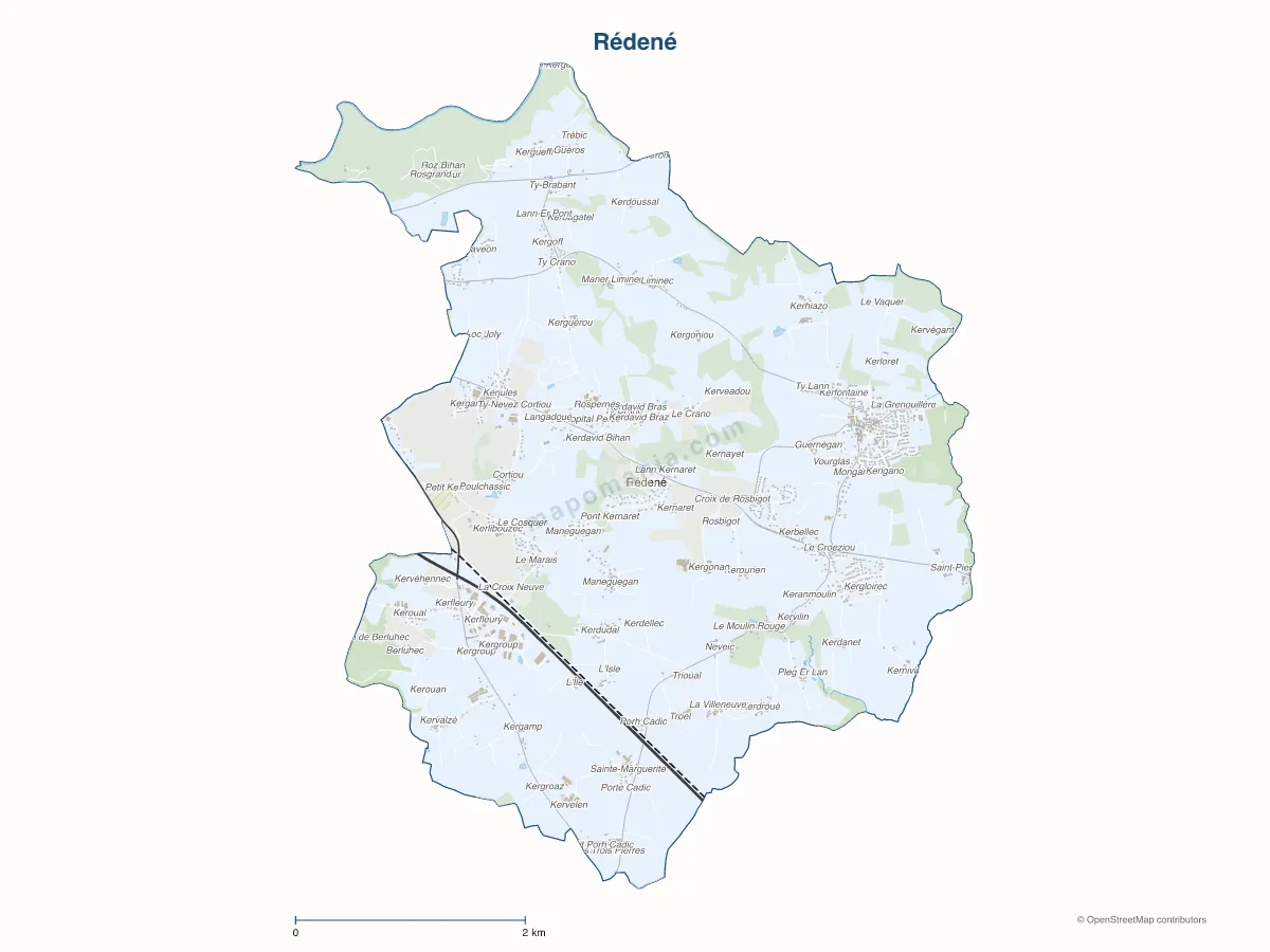 Carte de Rédené à personnaliser
