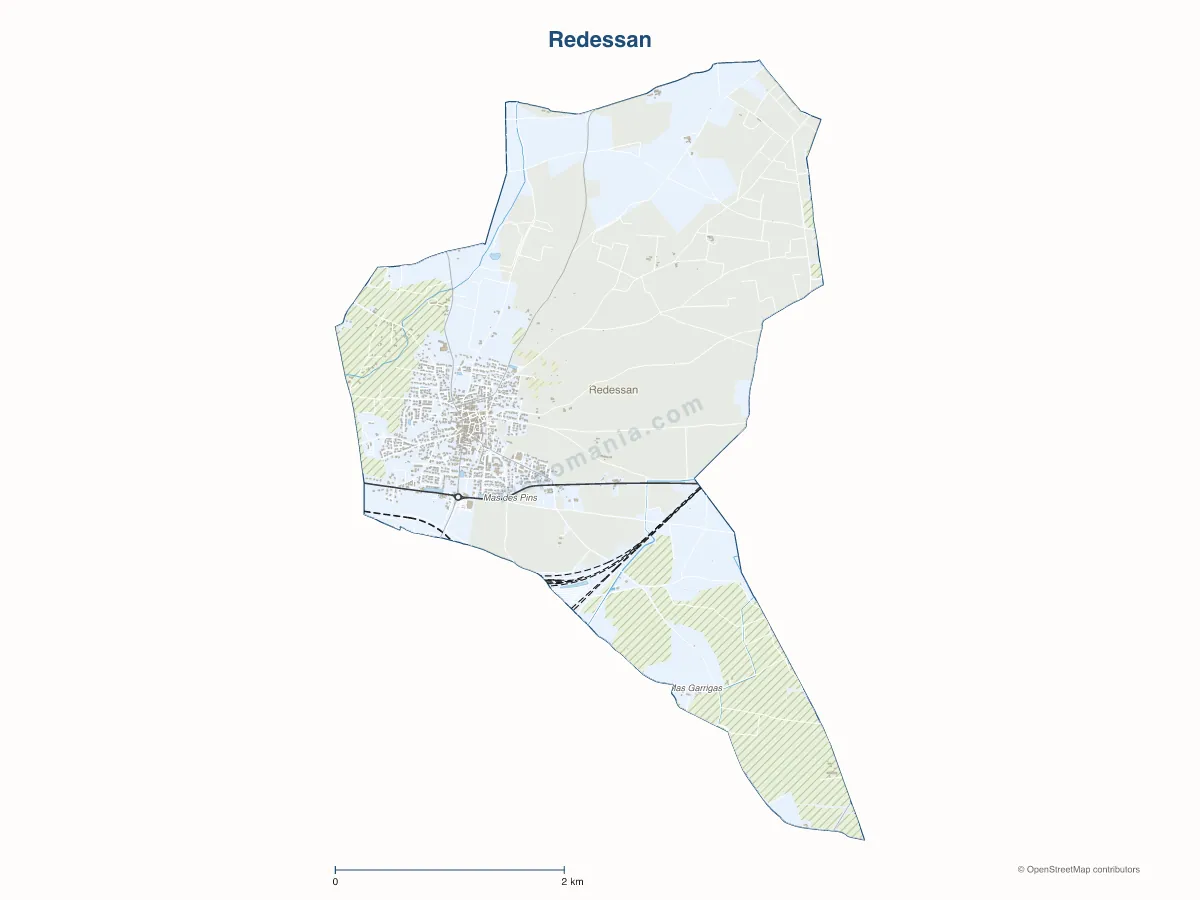 Carte de Redessan à personnaliser
