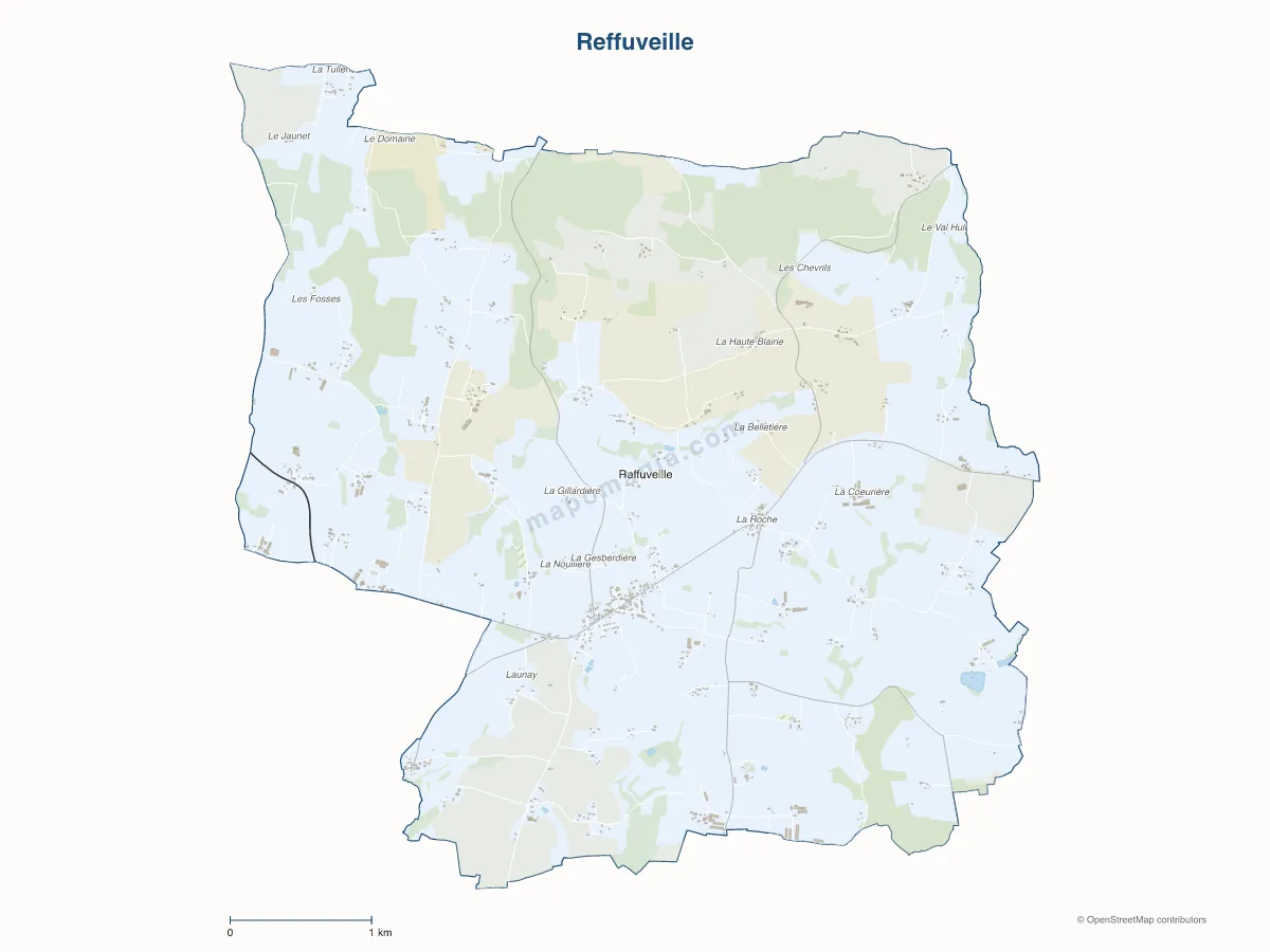 Carte de Reffuveille à personnaliser