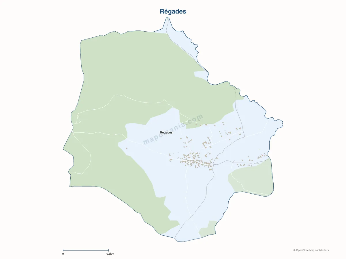 Carte de Régades à personnaliser