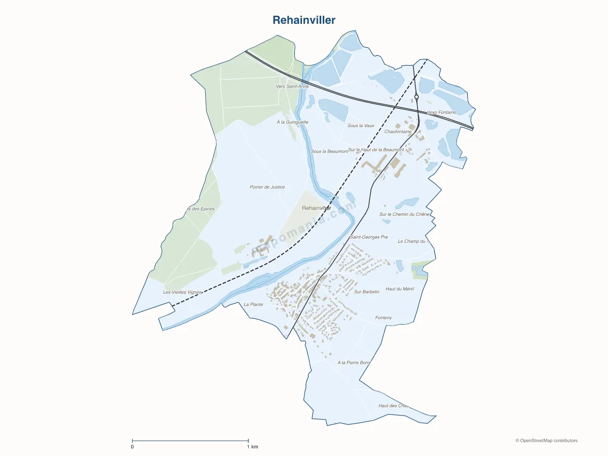 Carte de Rehainviller à personnaliser