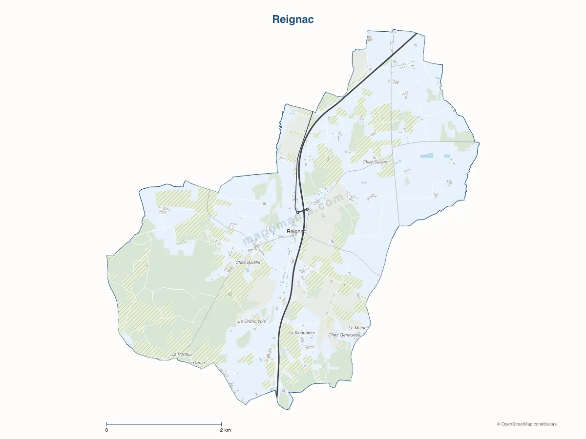 Carte de Reignac à personnaliser