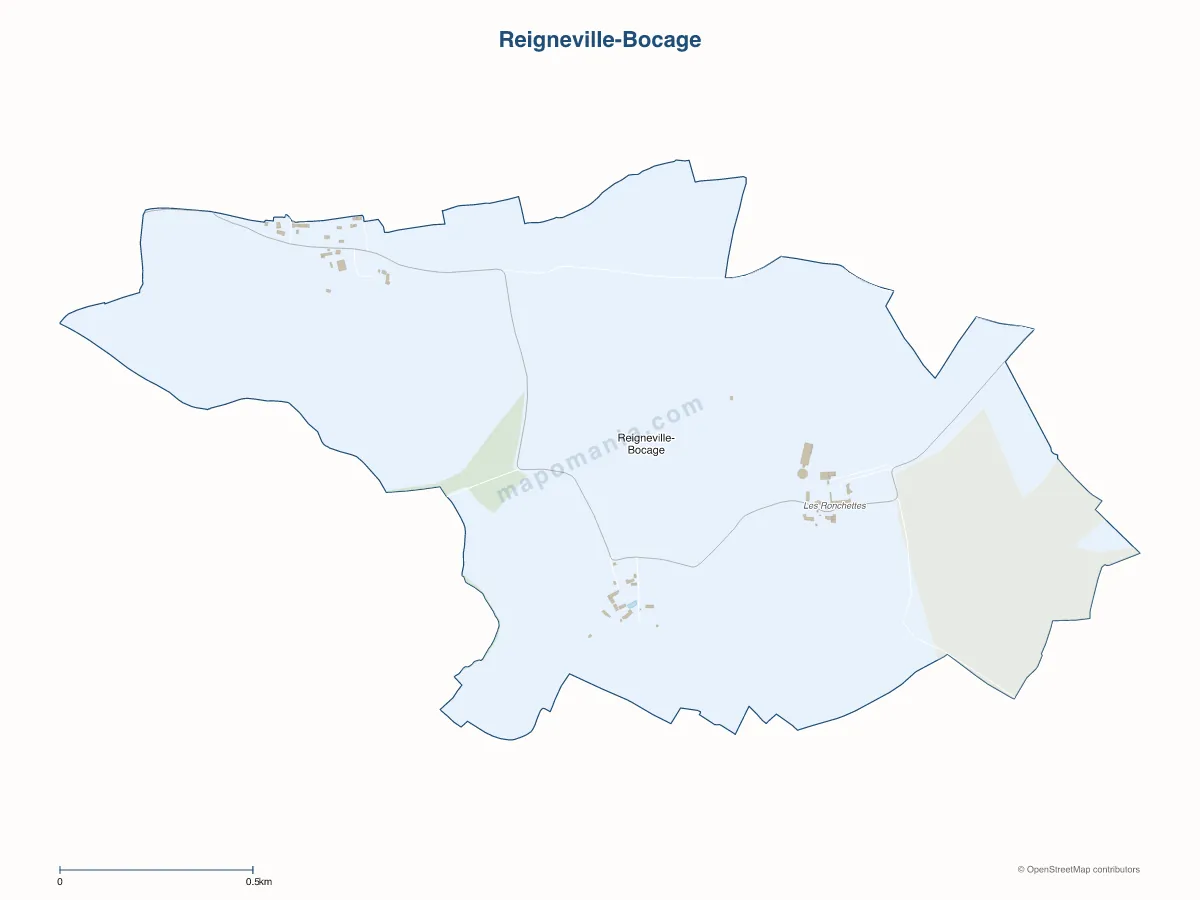 Carte de Reigneville-Bocage à personnaliser
