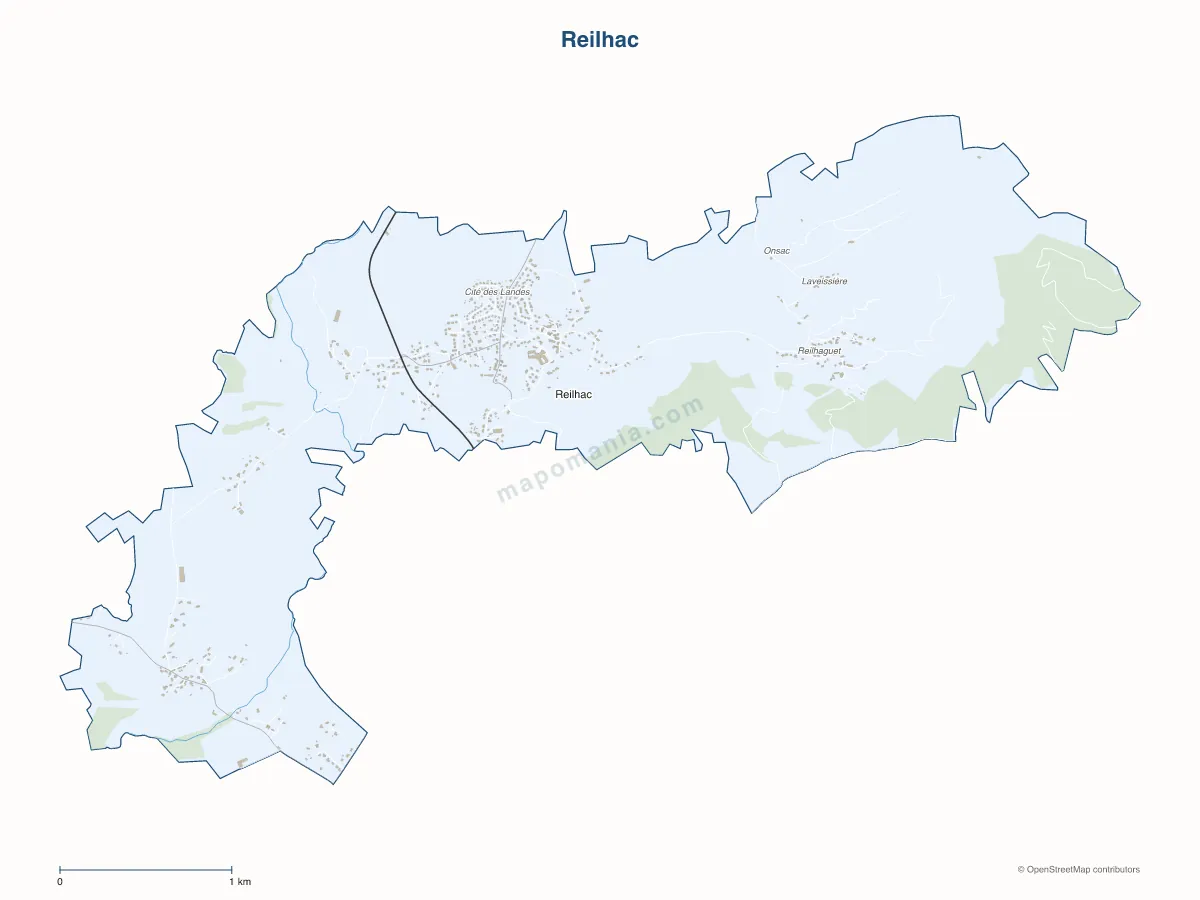 Carte de Reilhac à personnaliser