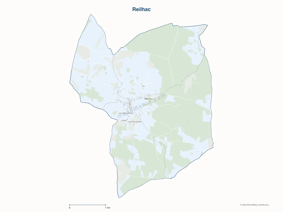 Carte de Reilhac à personnaliser