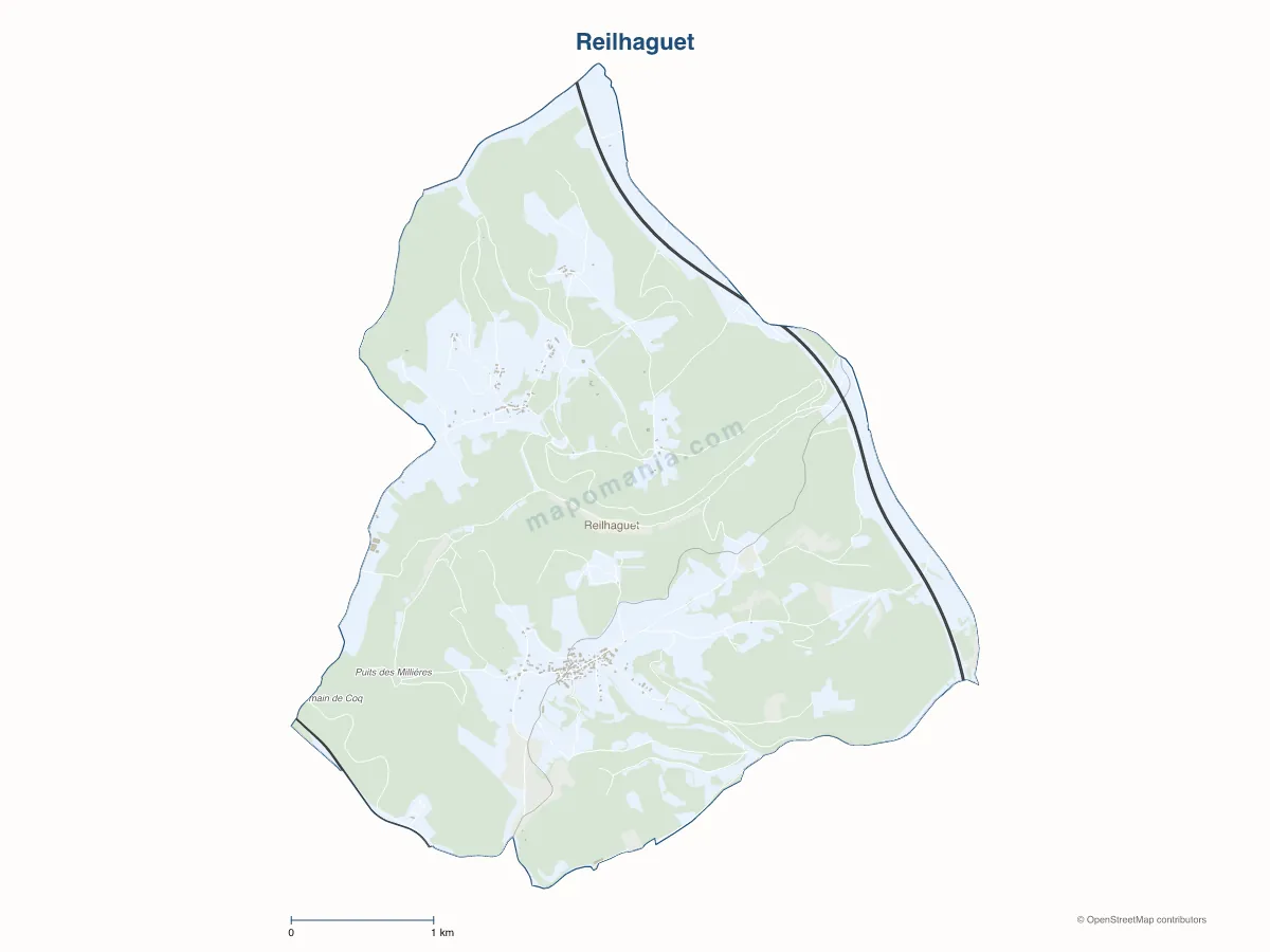 Carte de Reilhaguet à personnaliser