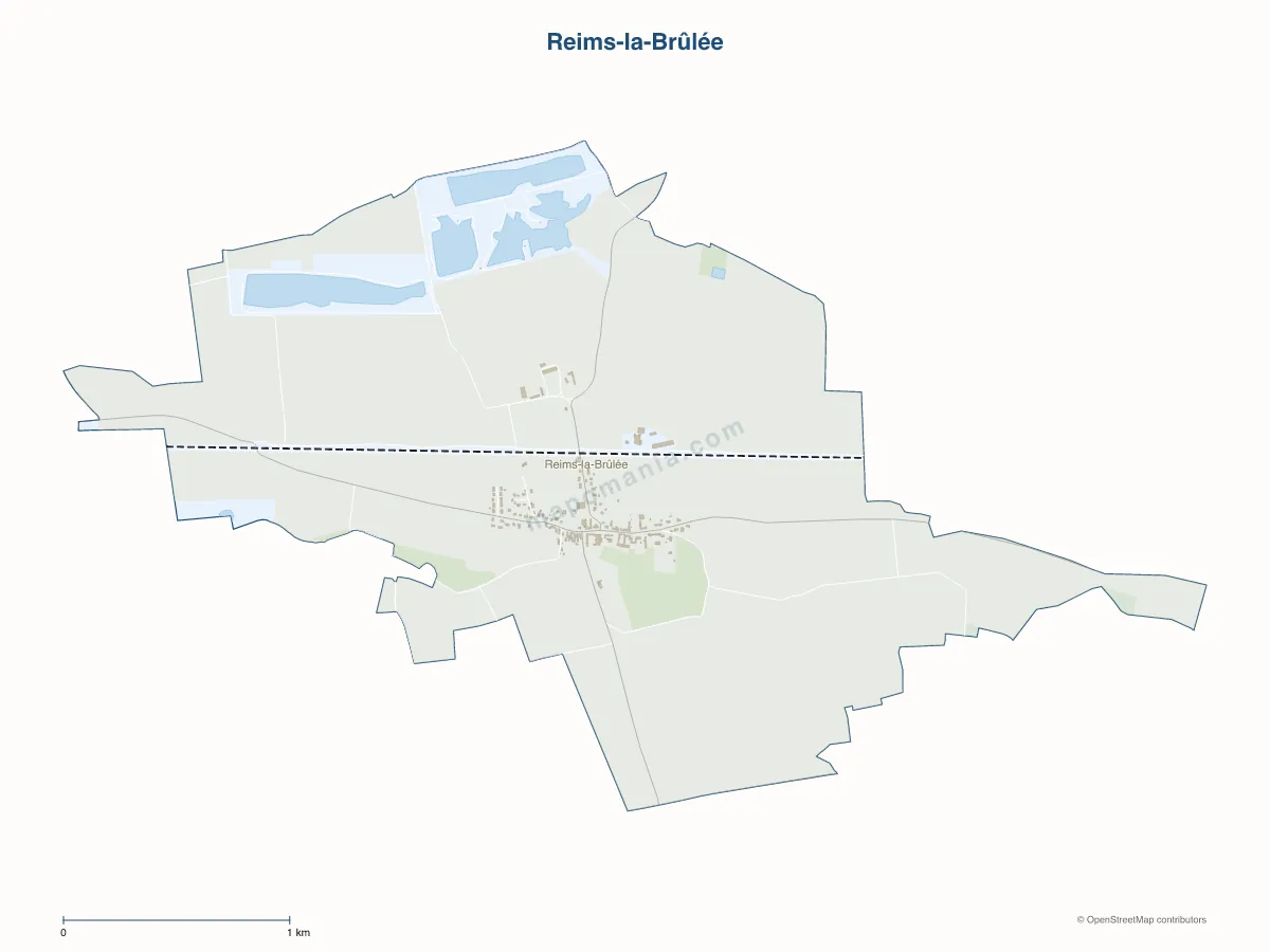Carte de Reims-la-Brûlée à personnaliser