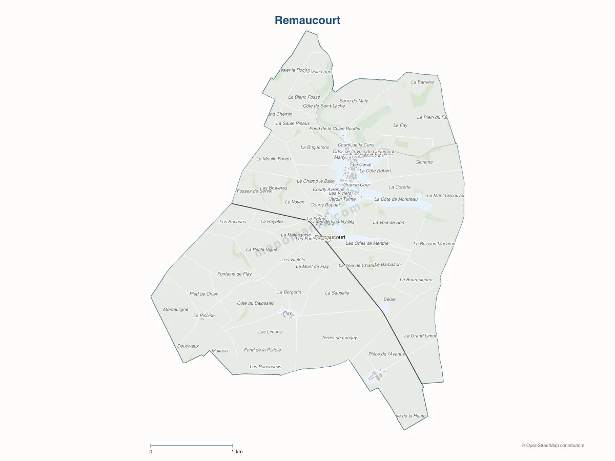 Carte de Remaucourt à personnaliser