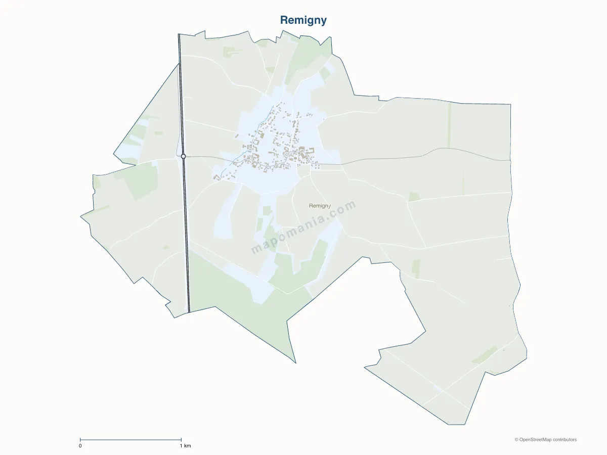 Carte de Remigny à personnaliser